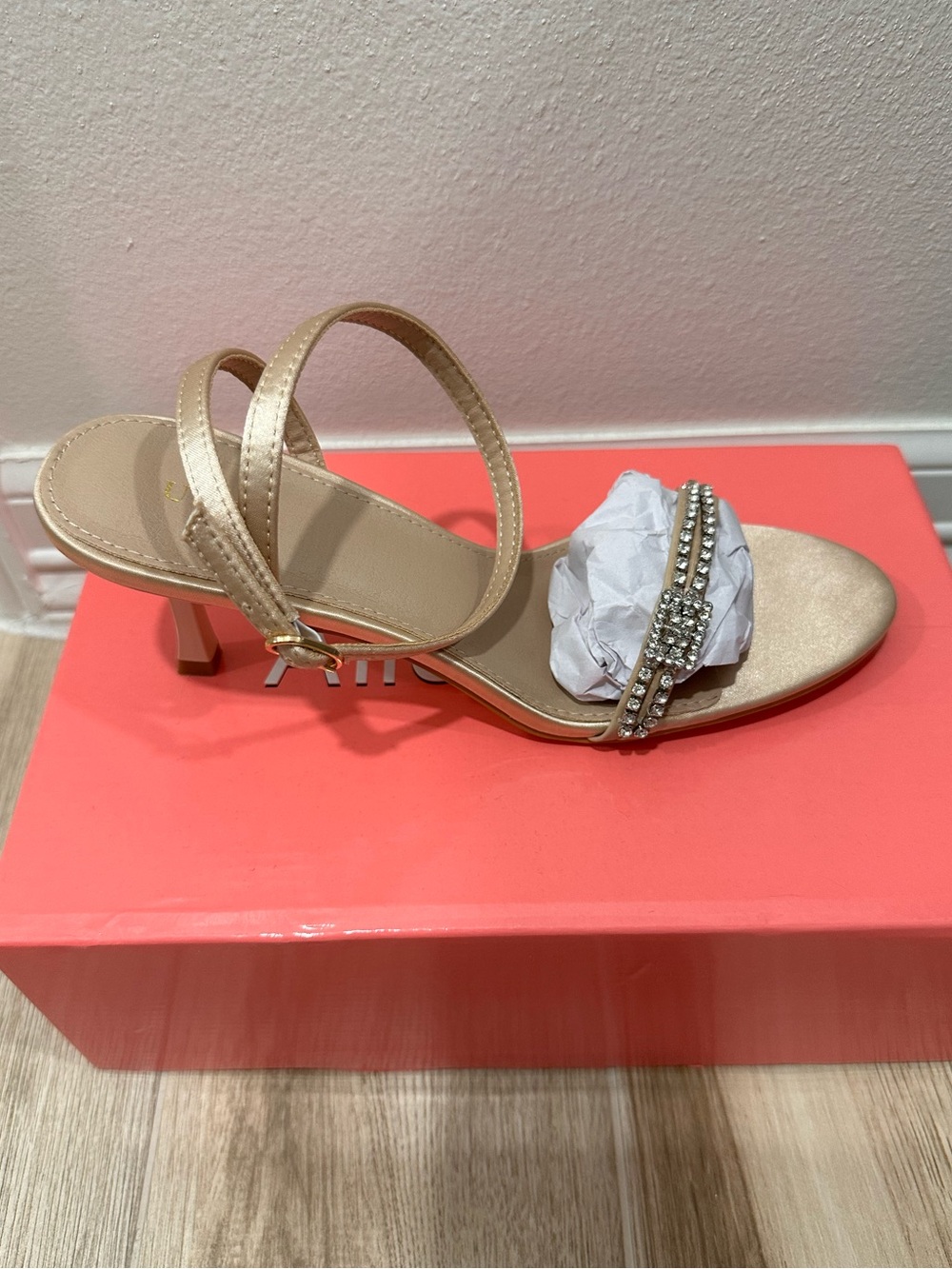 Women's Gold Rhinestone Heels